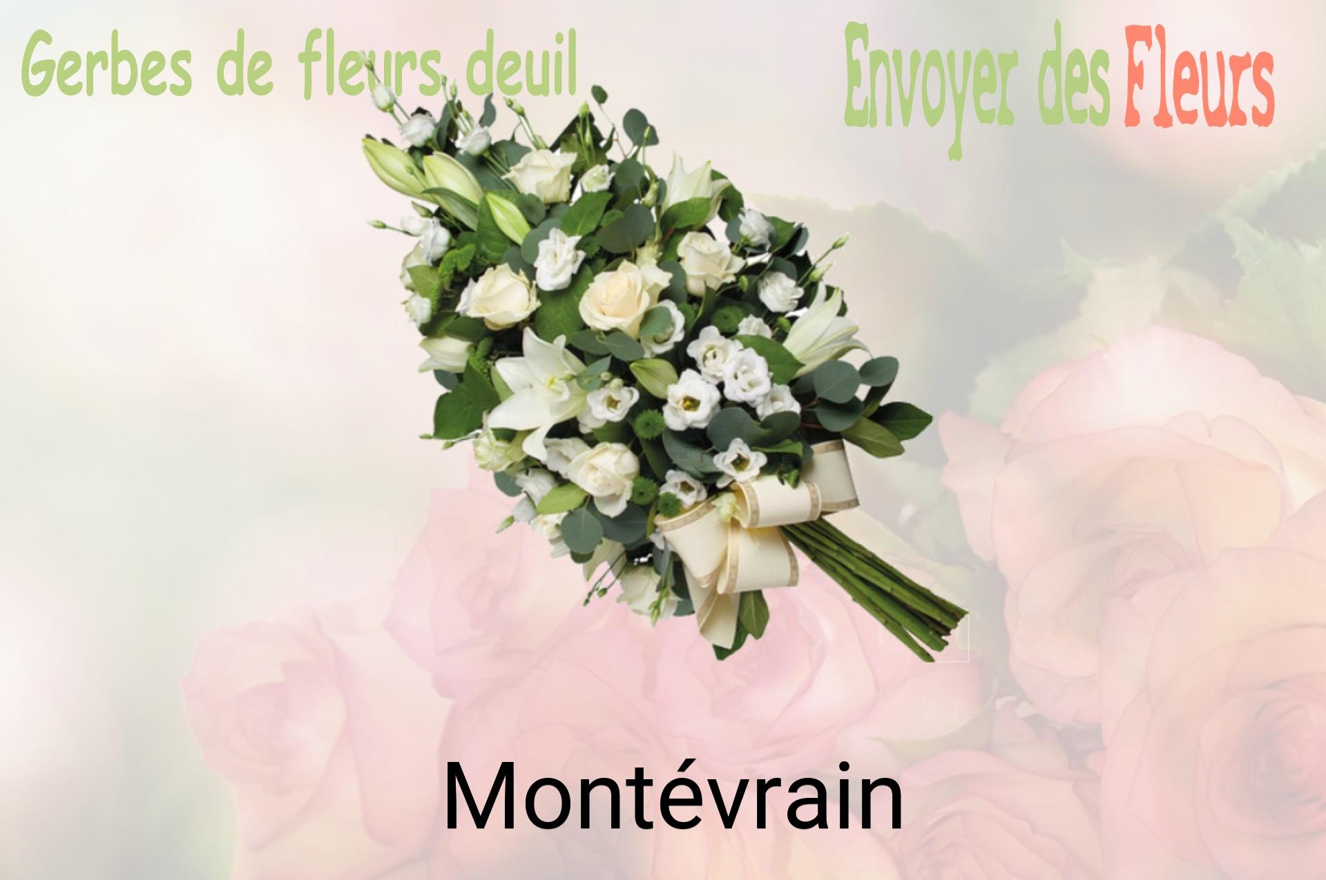 Gerbe de fleurs de deuil livrée à Montévrain